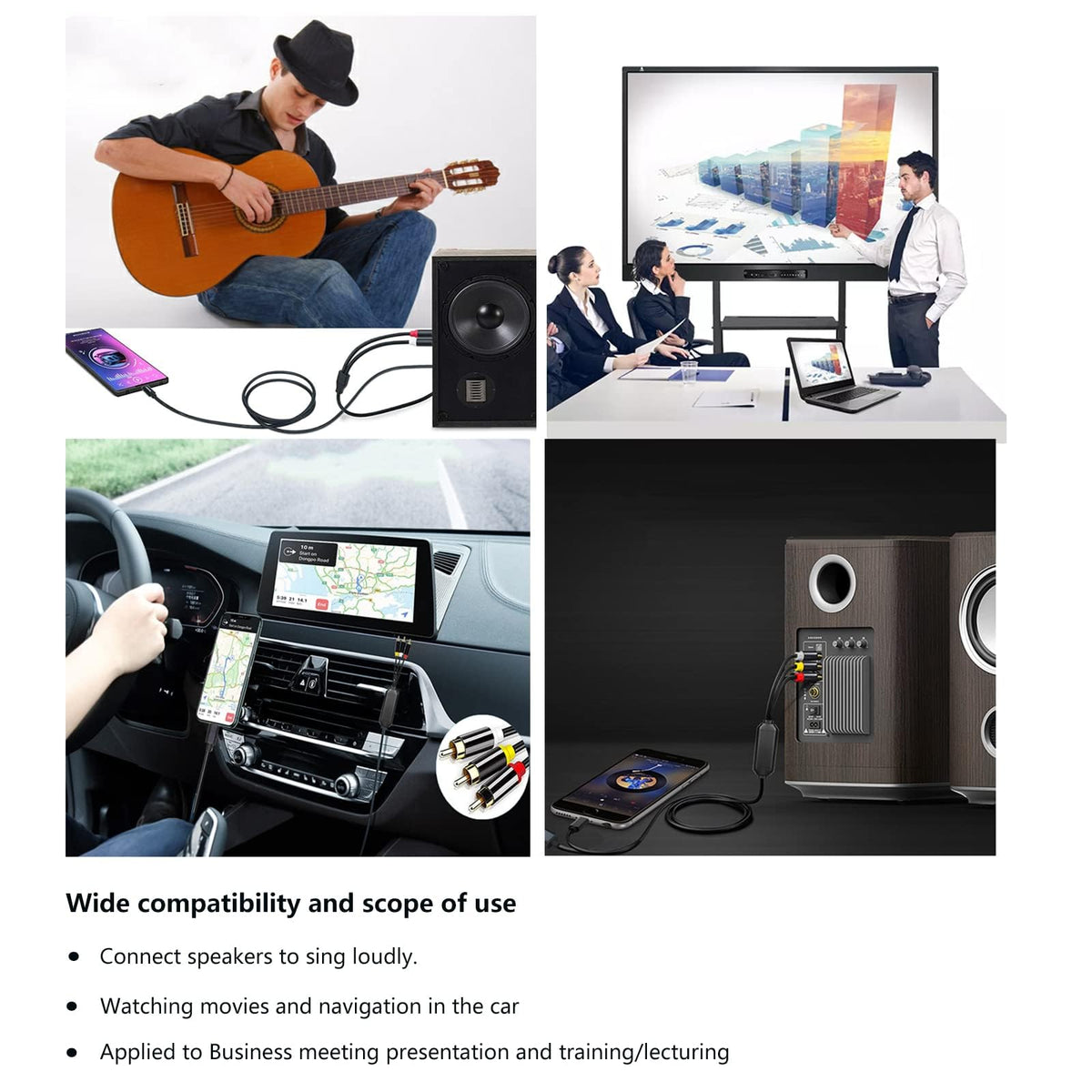 ECDREAM enables car stereo audio via RCA for on-the-go playback