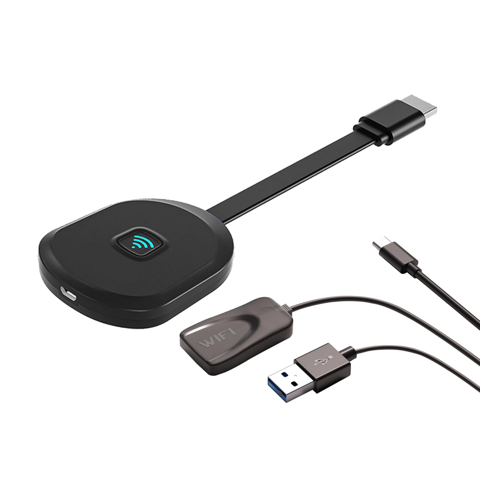 ECDREAM dongle front view showing HDMI connector and status LED, benefit: easy plug‑and‑play