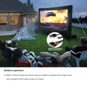 ECDREAM USB-C to RCA adapter setup for home theater use.