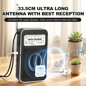 Echainstar compact pocket radio fits in hand or bag.