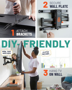 ECHOGEAR 16-inch stud mounting hardware enables sturdy DIY setup.