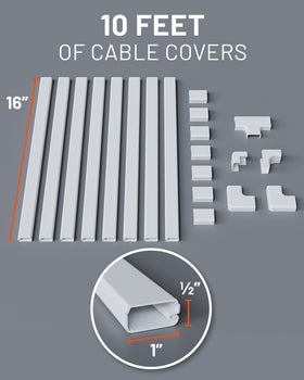 ECHOGEAR adhesive cable cover installs quickly with strong hold on walls