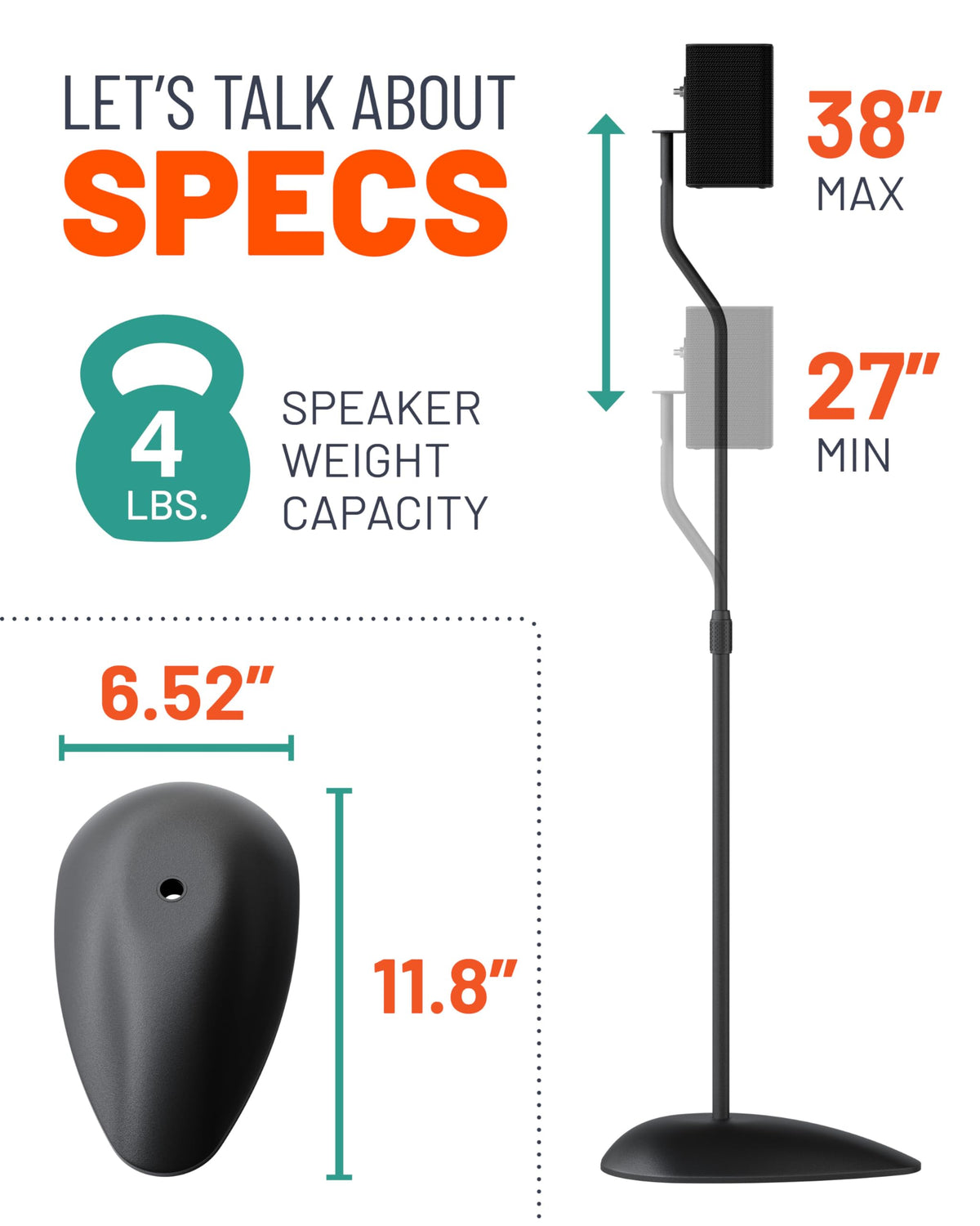 ECHOGEAR included brackets and screws arranged for easy assembly