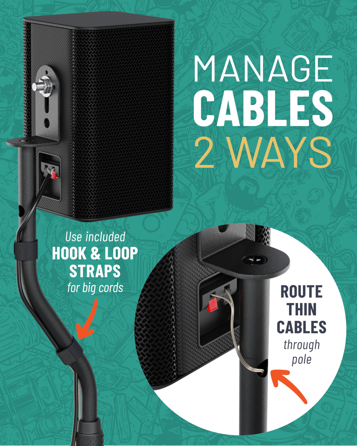 ECHOGEAR wide base top-down view providing stable footprint benefit