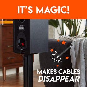 ECHOGEAR wide cable management channel keeps wires organized