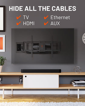 ECHOGEAR cord hider with low-profile extension cord keeps power tidy.