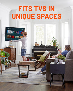 ECHOGEAR Corner TV Wall Mount in corner placement for optimal viewing angles