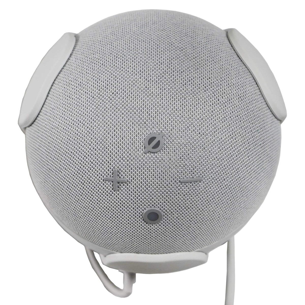 Echo Dot 4th Gen mounted with 360-degree rotation for easy button access