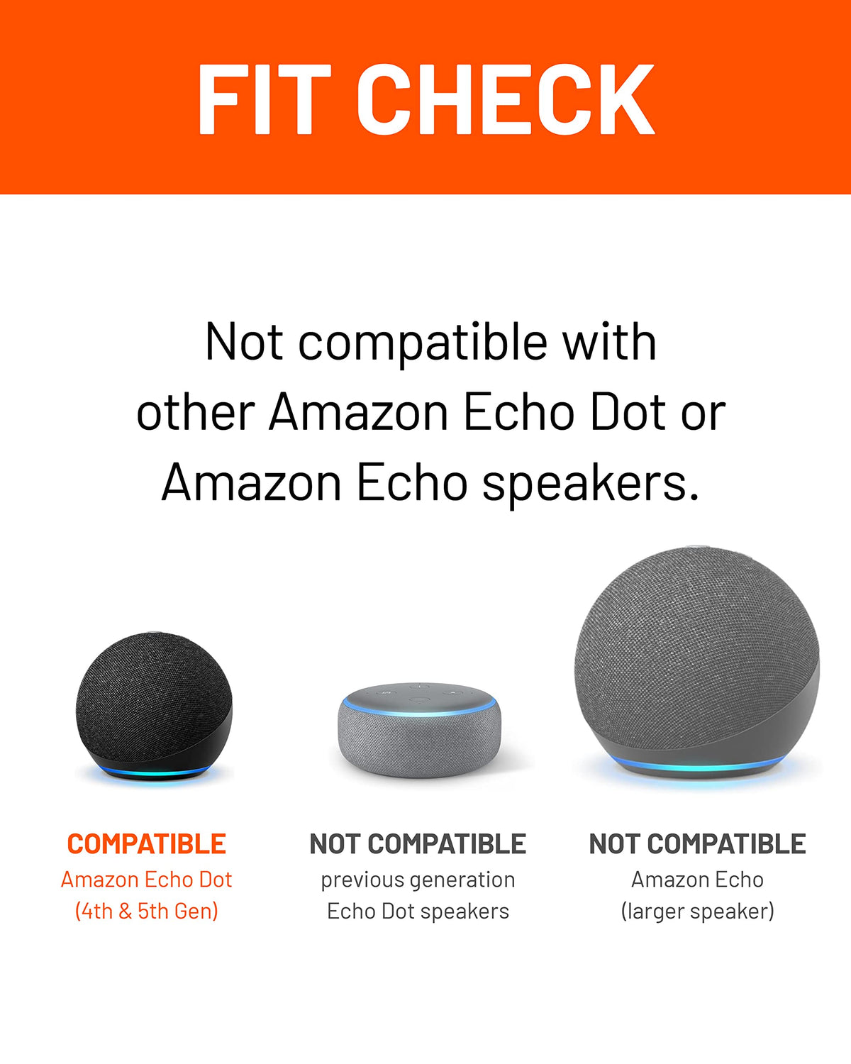ECHOGEAR Echo Dot 5th Gen mounted on wall saves counter space.