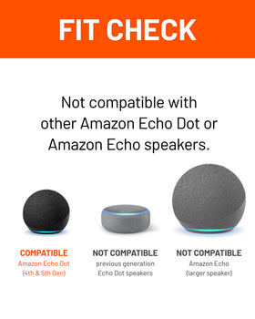 ECHOGEAR Echo Dot 5th Gen mounted on wall saves counter space.