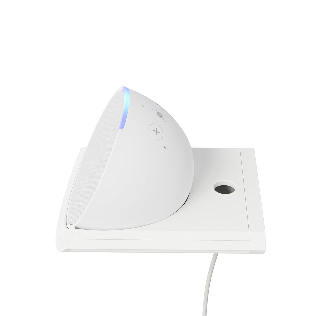 Hidden cable cavity keeps power cords tidy and out of sight
