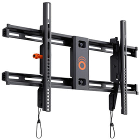 ECHOGEAR front view of mounted TV showing slim wall profile and neat appearance