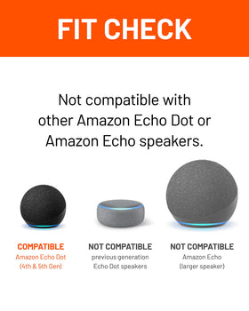 Rotating mount directs Echo Dot 5th Gen sound toward your seating area