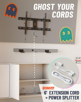 ECHOGEAR cable clips used to secure cables for a tidy wall.