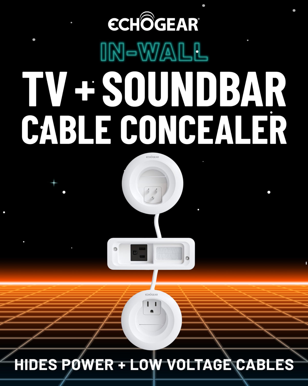 ECHOGEAR drywall hand saw in-wall kit for safe cable routing.