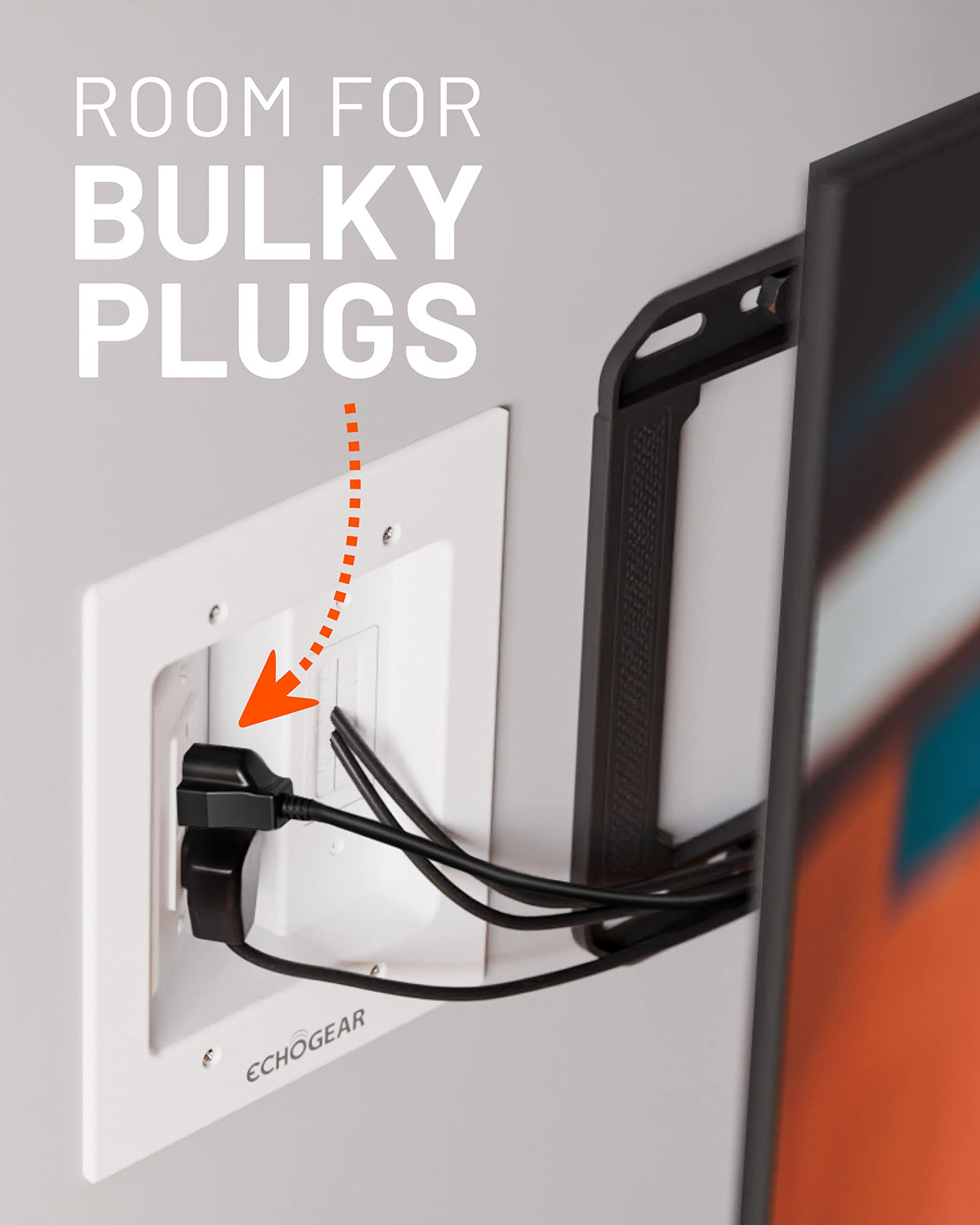 ECHOGEAR in-wall cable management kit enables clean installation