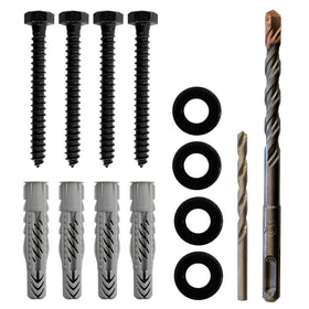 ECHOGEAR lag bolt kit for wood mounting secures TV to wooden studs.