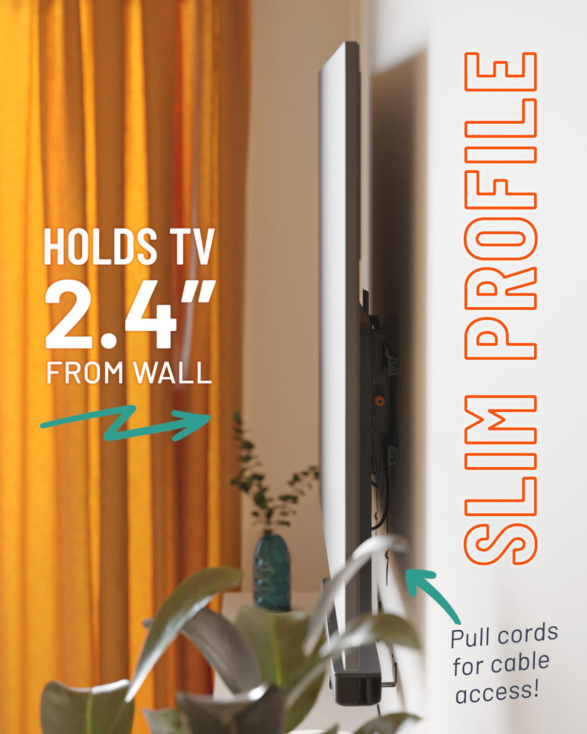 ECHOGEAR leveling adjustment detail allowing post-install fine tuning for straight TV