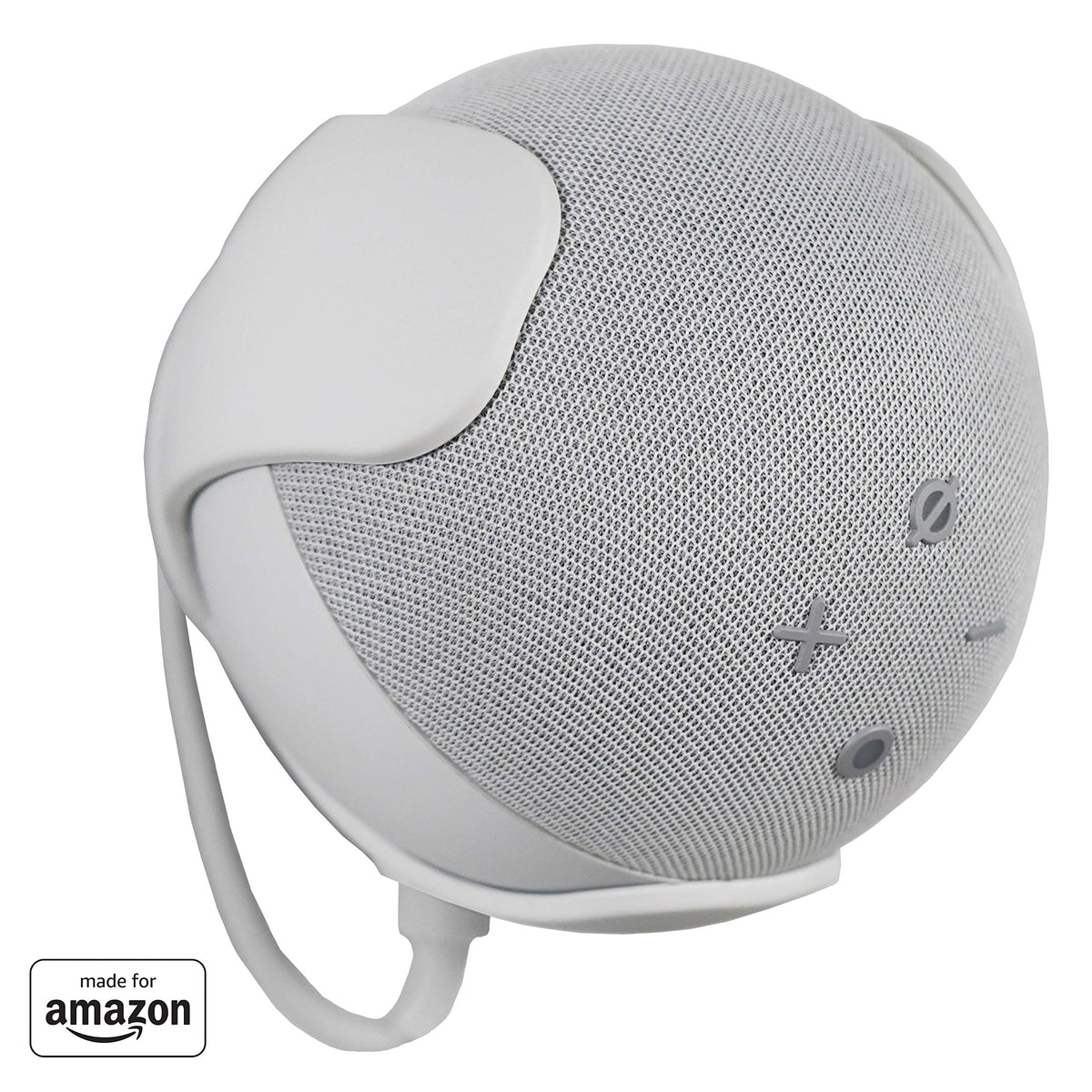 EchoGear wall mount for Echo Dot 4th gen in white keeps your device tidy and accessible