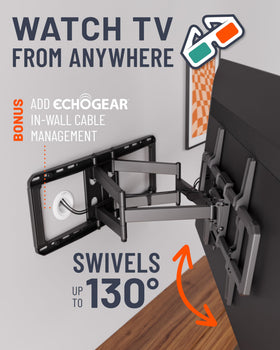 ECHOGEAR MaxMotion heavy-duty steel frame supports up to 125 lbs.
