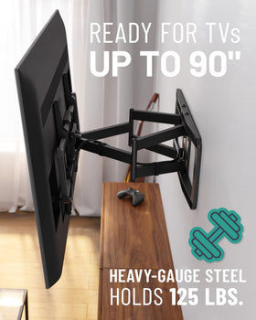ECHOGEAR MaxMotion swivel up to 130 degrees for corner seating.