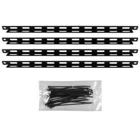ECHOGEAR rack cable management tie bar kit front view with cleaner cables