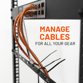 ECHOGEAR rack cable management tie bar kit side view for versatile mounting