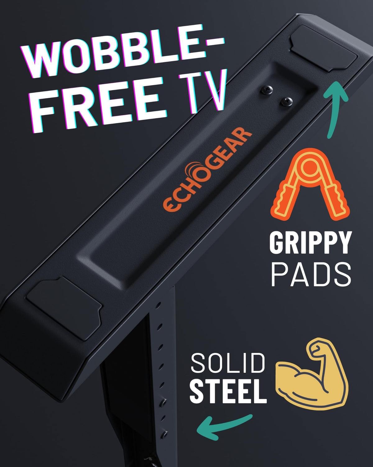 ECHOGEAR rubber pads detail protecting furniture and reducing vibration