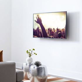 ECHOGEAR SlimView mounted TV on wall for a clean, space-saving look.