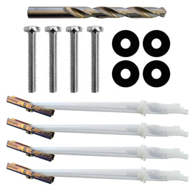 ECHOGEAR Snaptoggle anchors securing metal studs for TV mounting