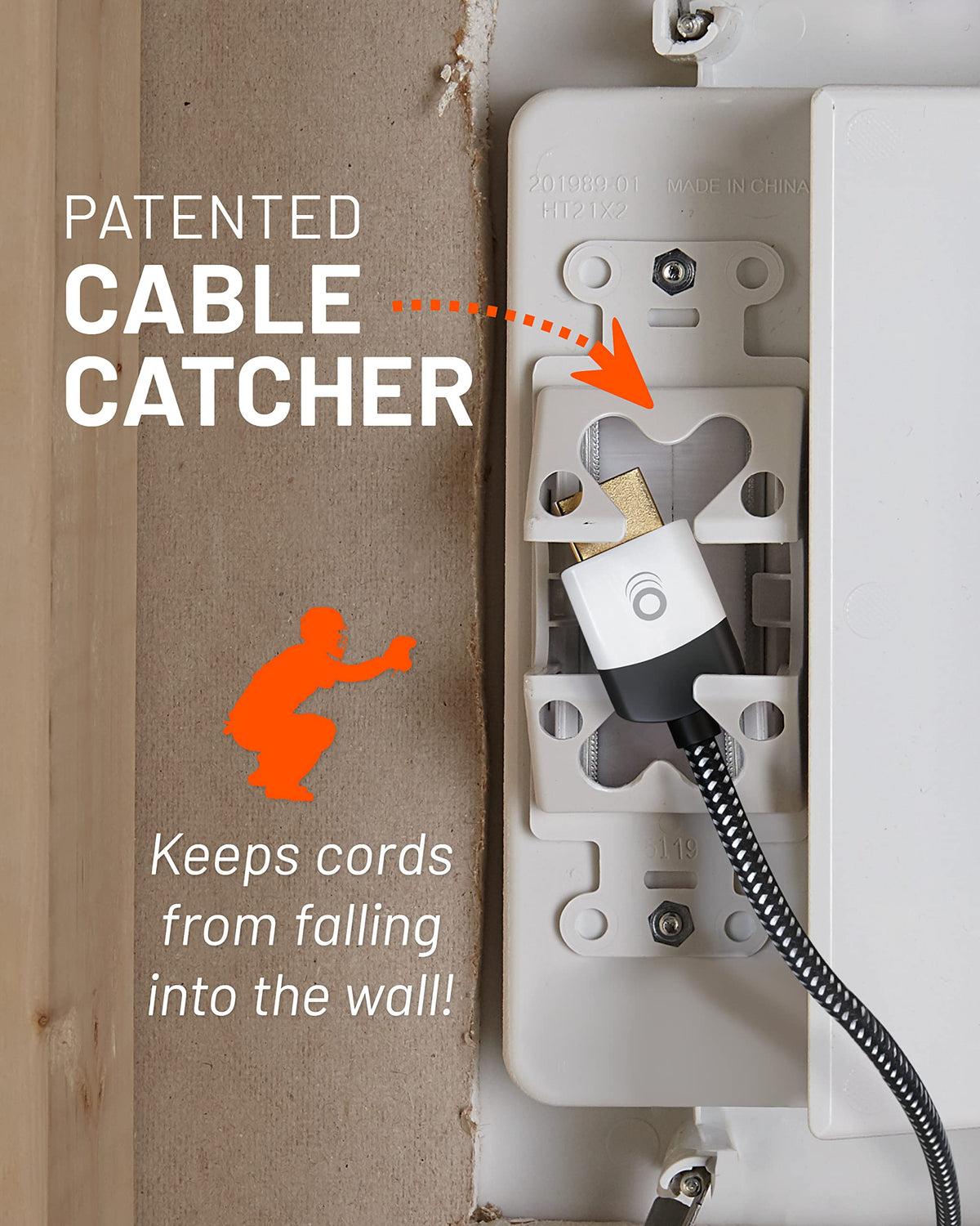 ECHOGEAR 6ft extension cord fits tight spaces for flexible placement