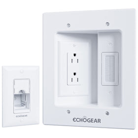 ECHOGEAR TV cord hider module neatly hides power and cables behind the wall