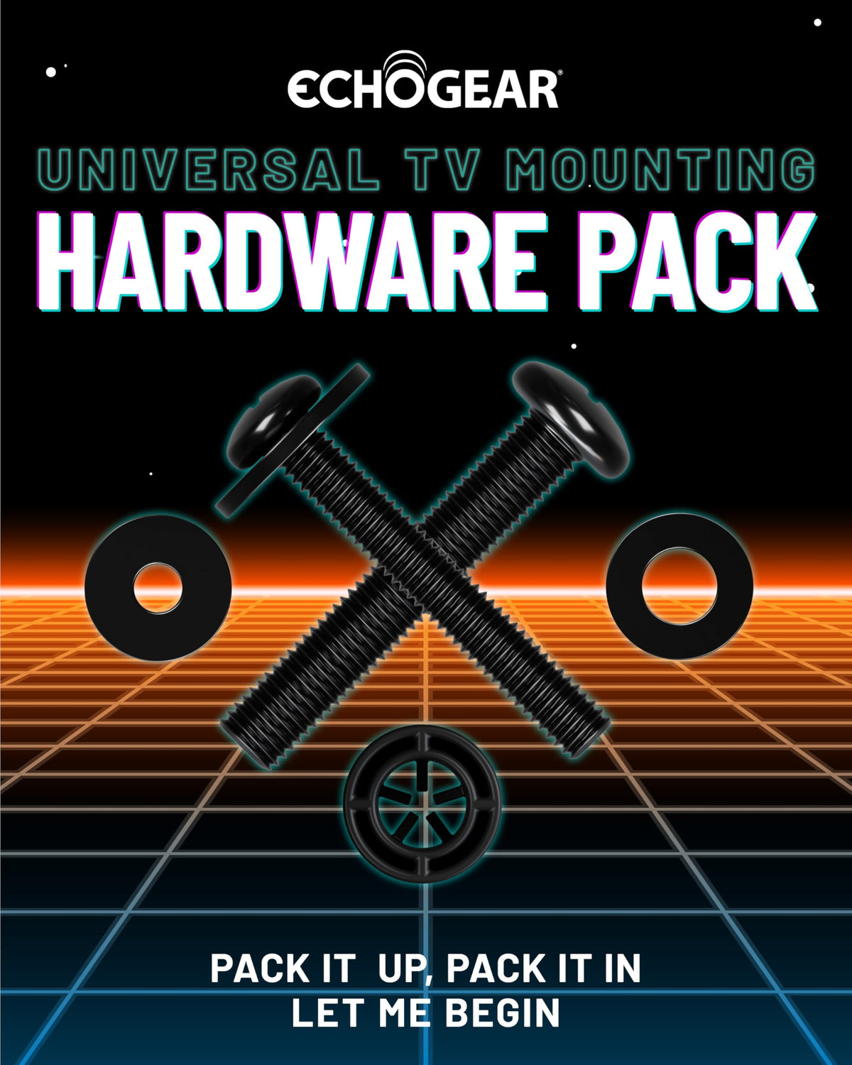 ECHOGEAR spacers included ensure snug fit for uneven TV backs