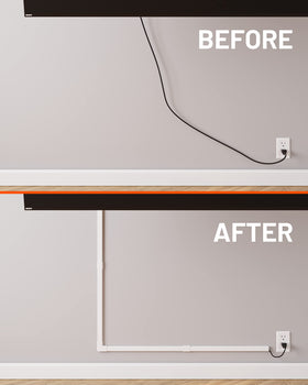ECHOGEAR TV setup wiring keeps entertainment area tidy and accessible