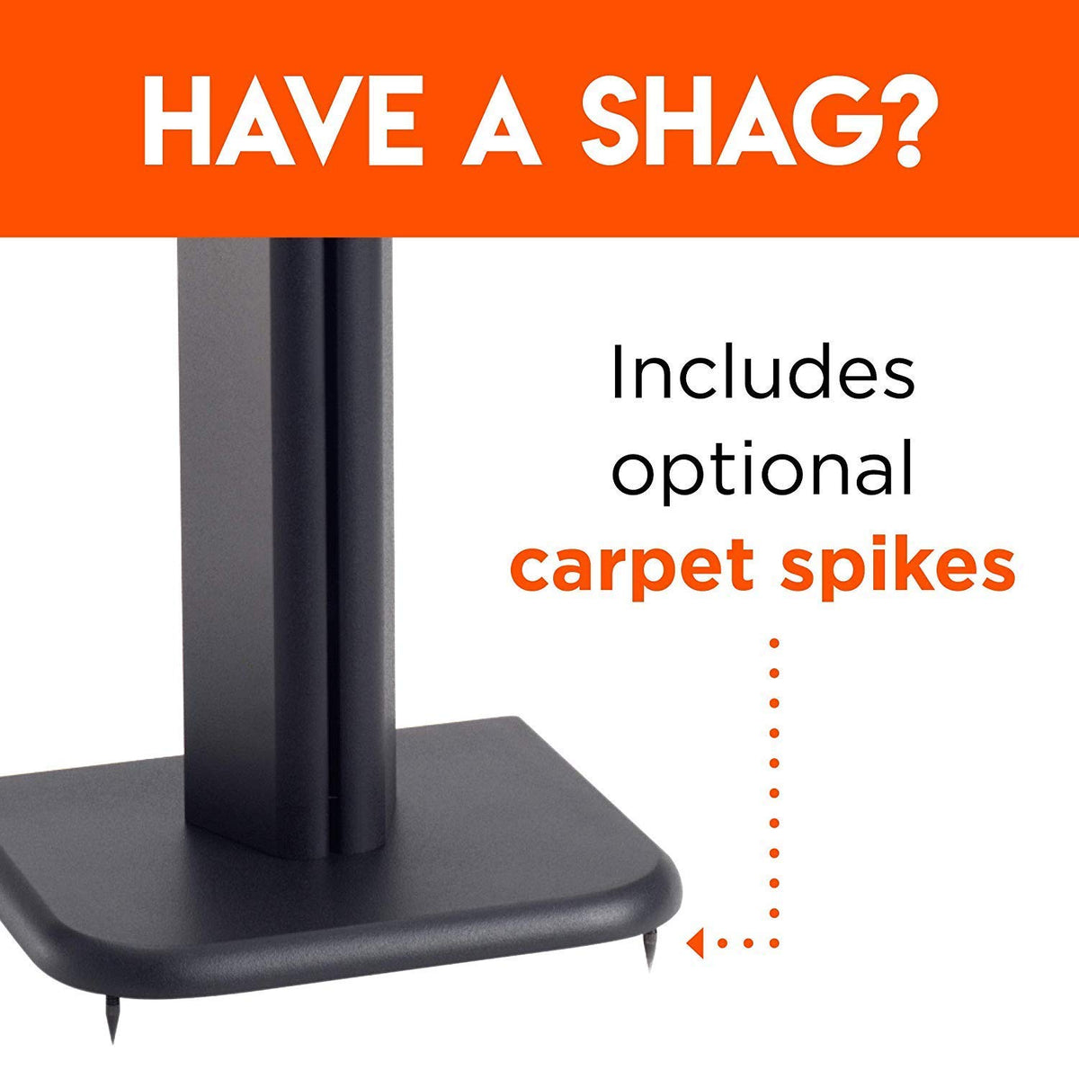 ECHOGEAR carpet spikes anchor stands on carpeted floors