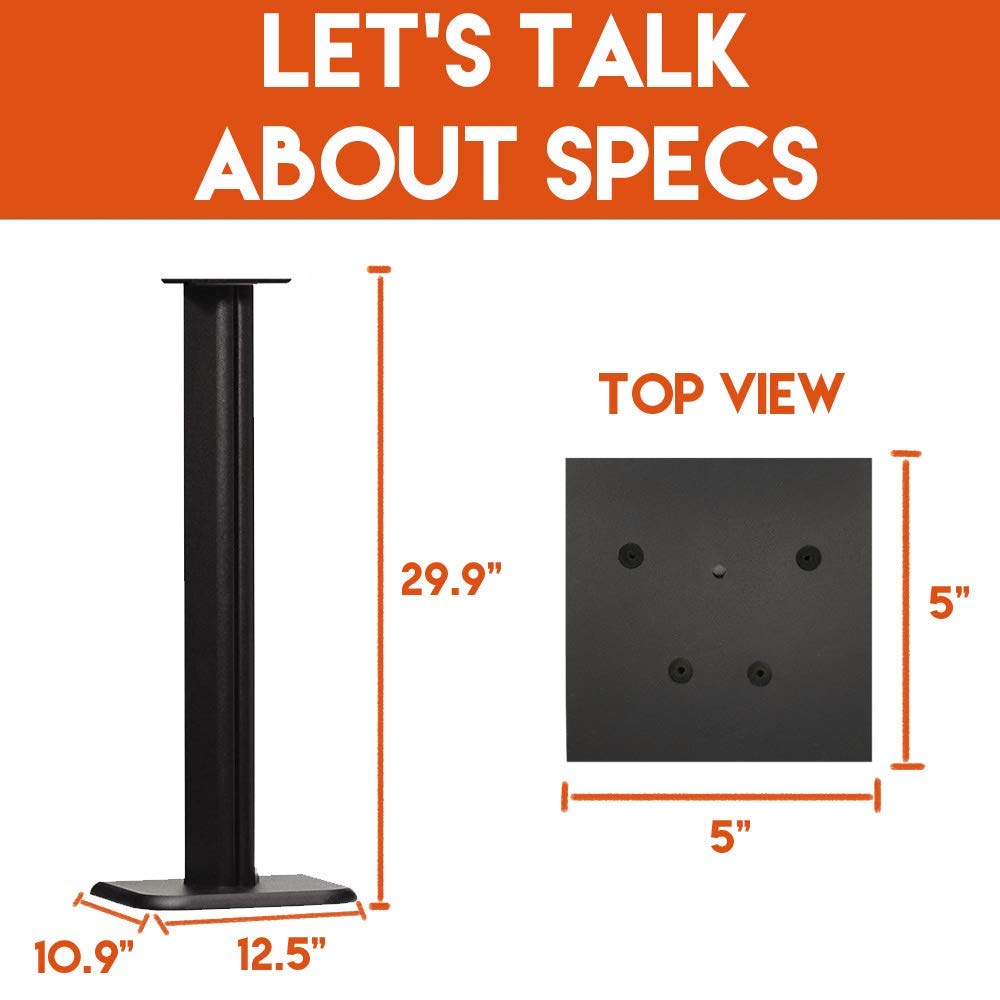ECHOGEAR stands provide stable setup for home theater or studio