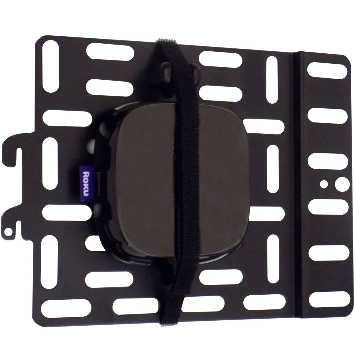 ECHOGEAR universal streaming device mount behind TV neatly holds your media player.
