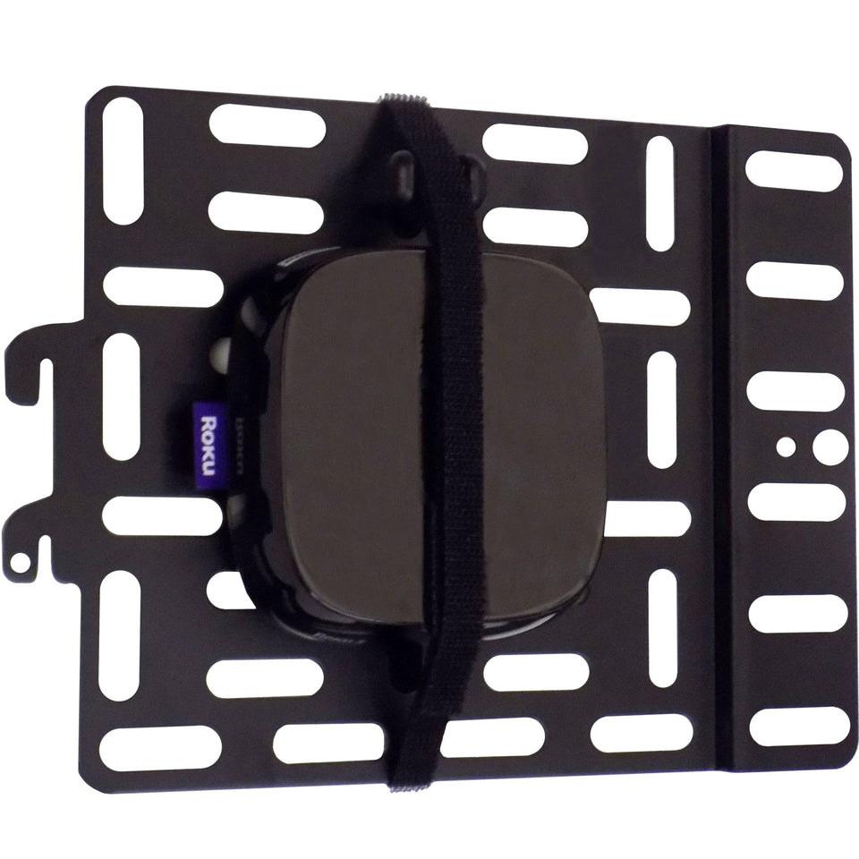 ECHOGEAR universal streaming device mount behind TV neatly holds your media player.