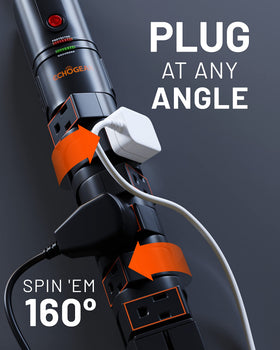 ECHOGEAR VoltSpin cable management hooks keeping cords tidy