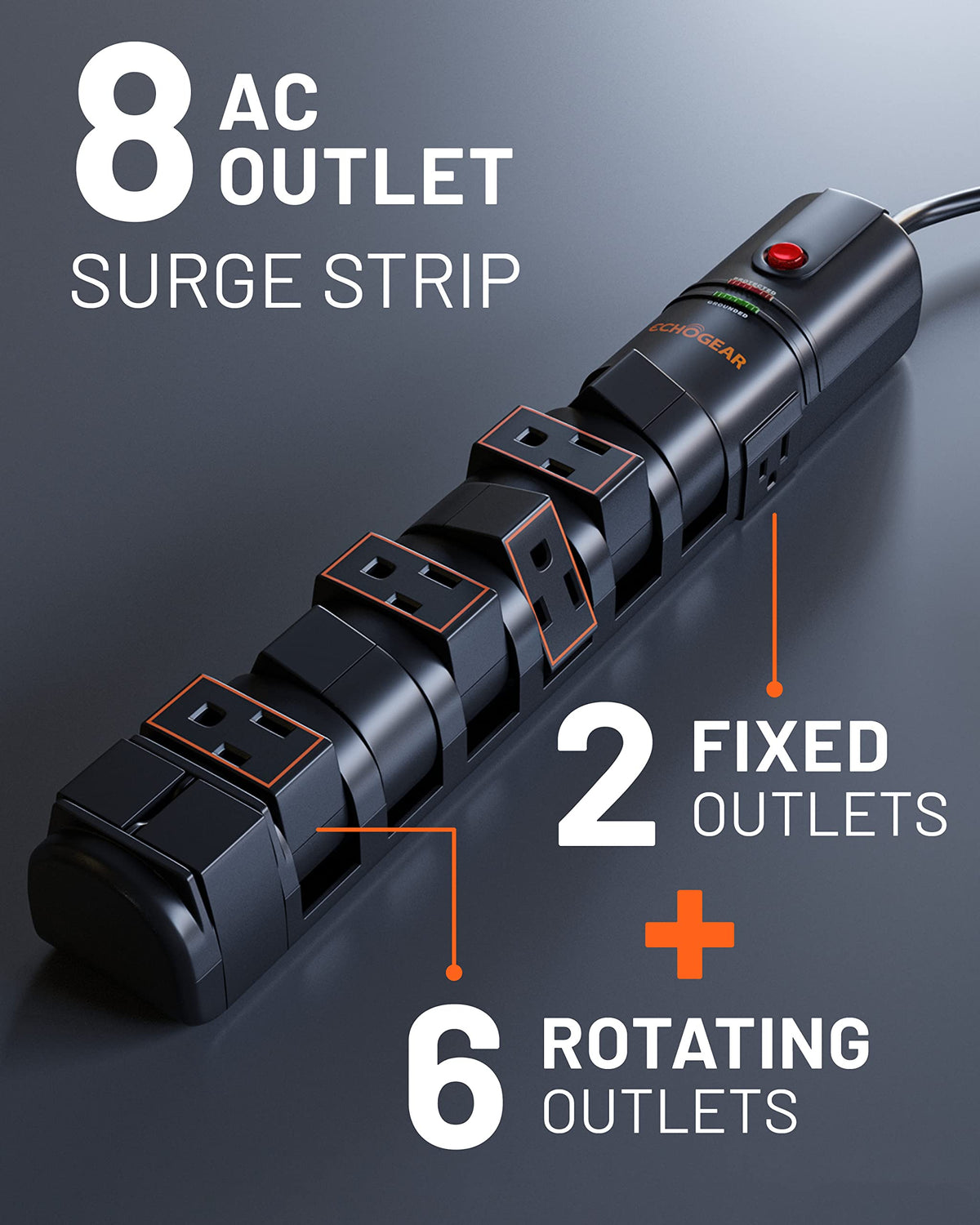 ECHOGEAR VoltSpin flat plug design for a low-profile setup