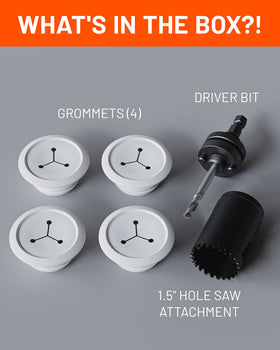 ECHOGEAR cable hiders in a mounted TV setup keeping cords tidy