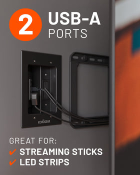 ECHOGEAR wall-mounted cables hidden for a cleaner entertainment space.