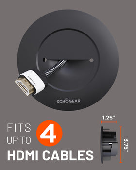 ECHOGEAR wall mounted TV cords hidden for a sleek look
