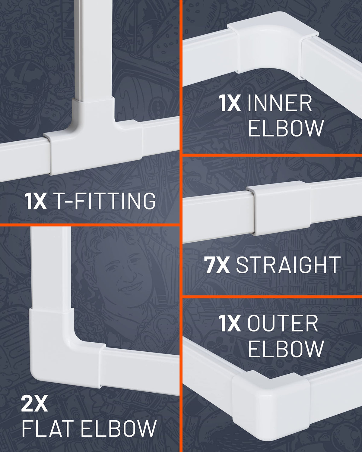 ECHOGEAR wall wiring solution hides unsightly cords safely and cleanly