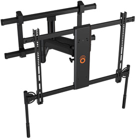 ECHOGEAR XL TV Wall Mount handles closeup showing touch-free lift and precise control.