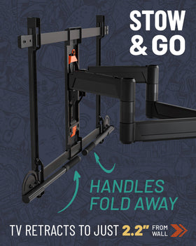 ECHOGEAR XL wall mount supports wood studs up to 24 inches apart.