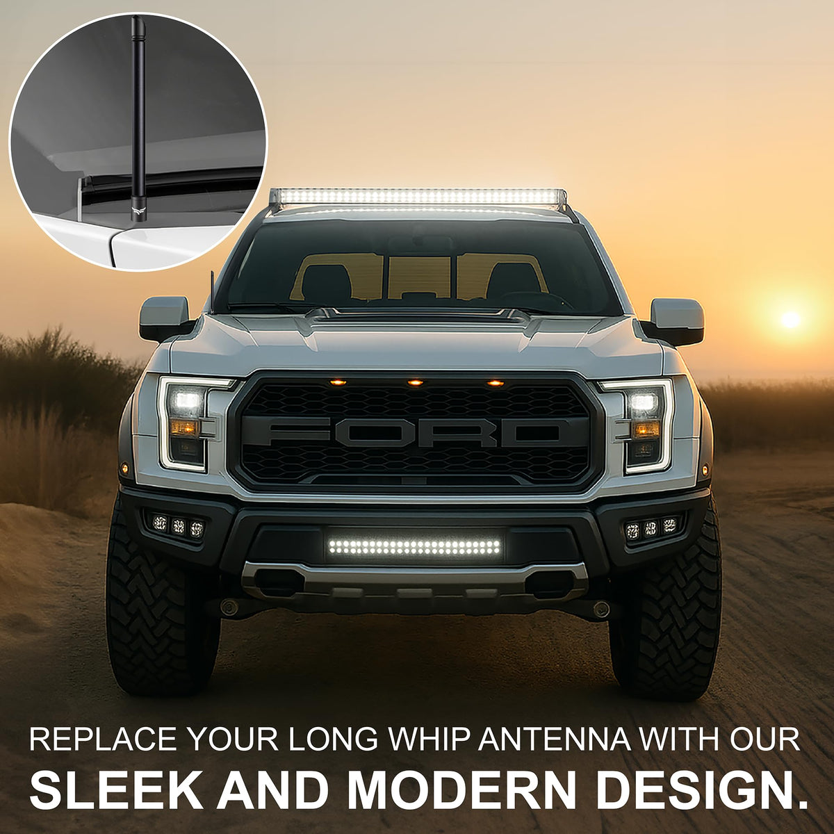 EcoAuto 8-inch antenna is carwash-safe and durable for daily driving.