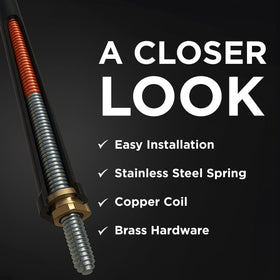 EcoAuto 8-inch antenna on Chevy Silverado and GMC Sierra improves signal stability.