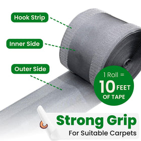 ECOHomes carpet cord cover flat lay shows clutter-free floor in office.