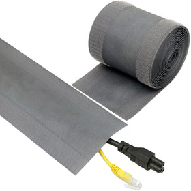 ECOHomes carpet cord cover on grey carpet conceals cables for a tidy living room.
